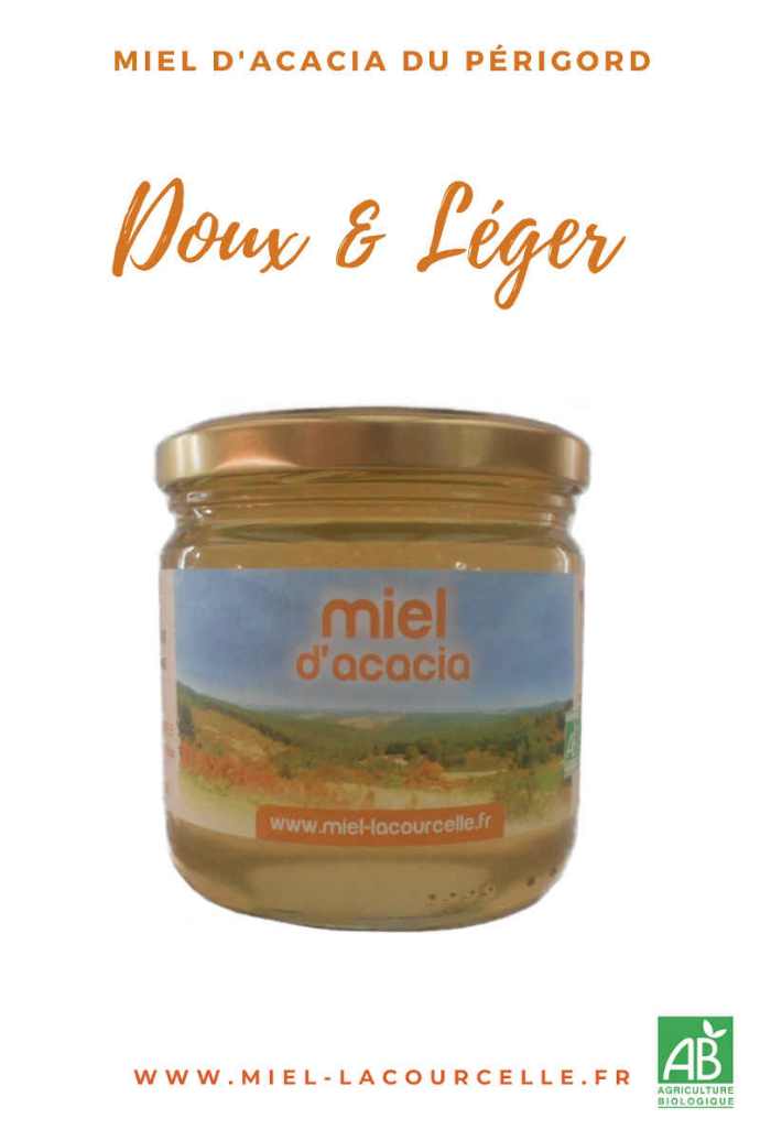 miel d'acacia bio du périgord doux et léger