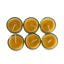 [BCPX6] bougie chauffe plat 100% cire d'abeille bio [lot de 6]