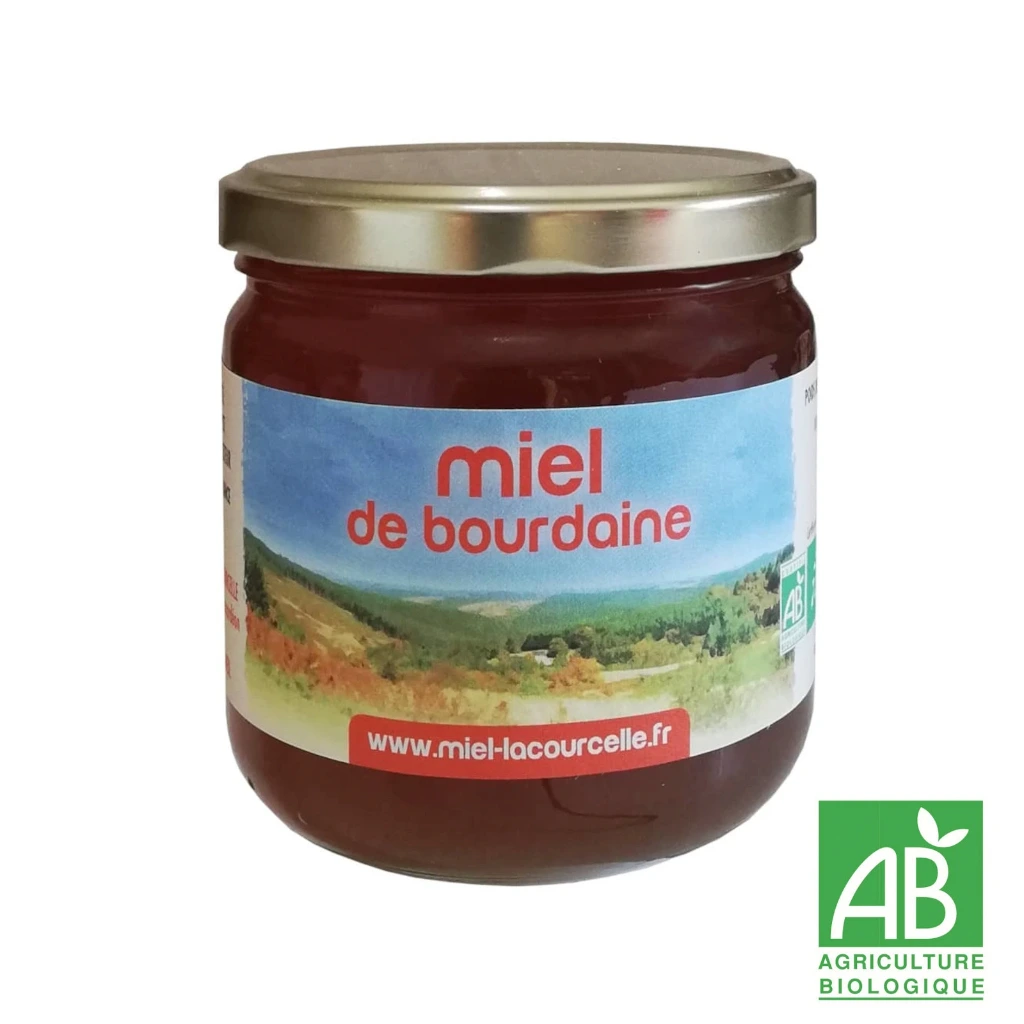 [BOURD500] Miel de bourdaine Bio origine France - pot de 500 g