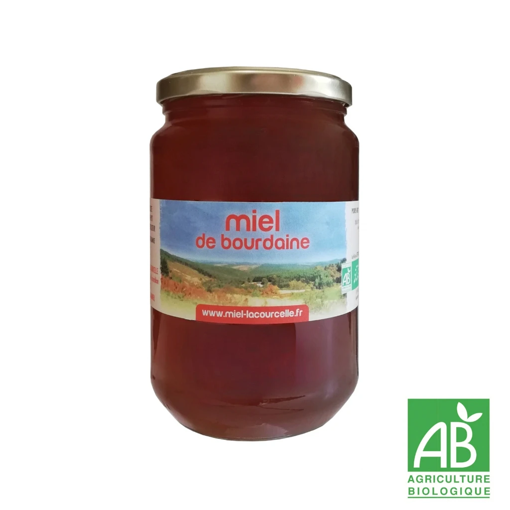 [BOURD1000] Miel de bourdaine Bio origine France - pot de 1 kg