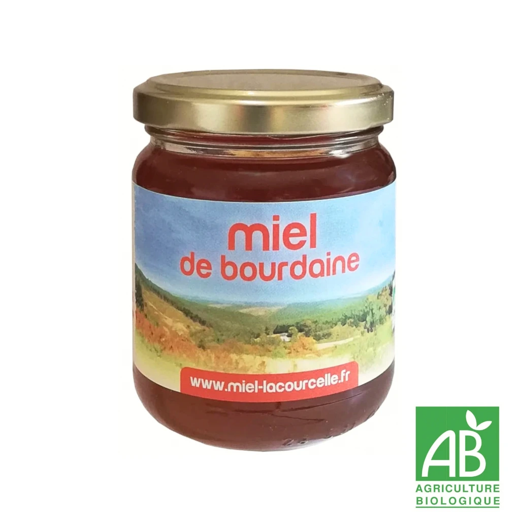 [BOURD250] Miel de bourdaine Bio origine France - pot de 250 g