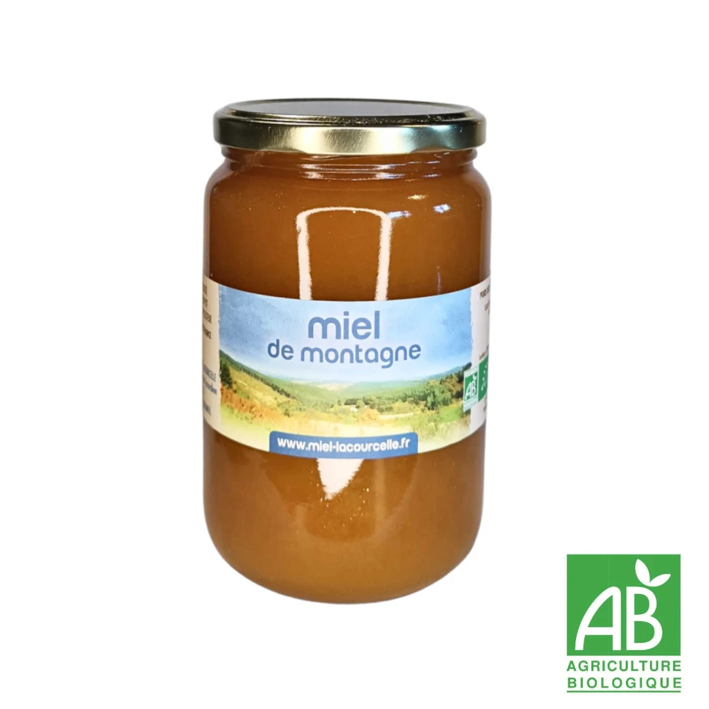 [MONT1000] Miel de montagne Bio origine France - pot de 1 kg