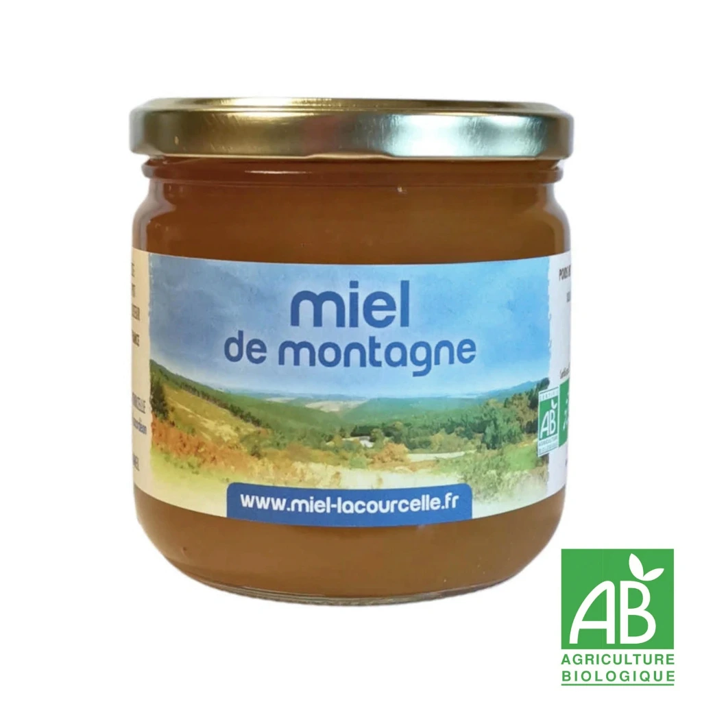 [MONT500] Miel de montagne Bio origine France - pot de 500 g