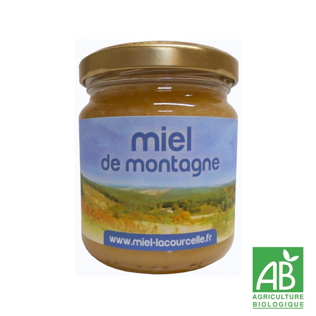 Miel de montagne Bio origine France - pot de 250 g