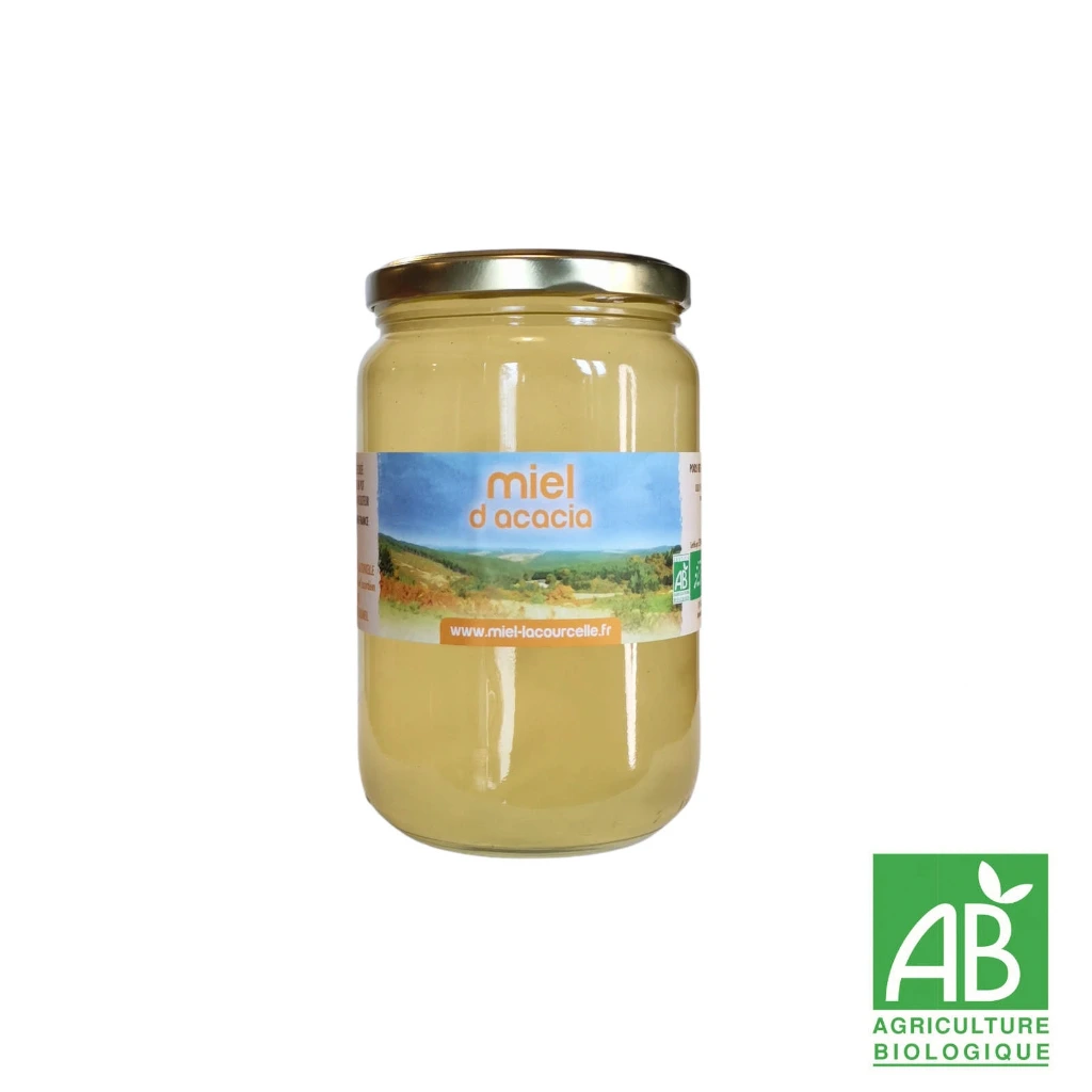Miel d'acacia Bio origine France - pot de 1 kg