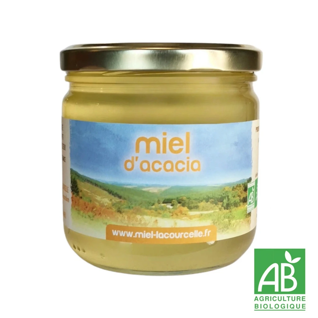 [ACACIA500] Miel d'acacia Bio origine France - pot de 500 g
