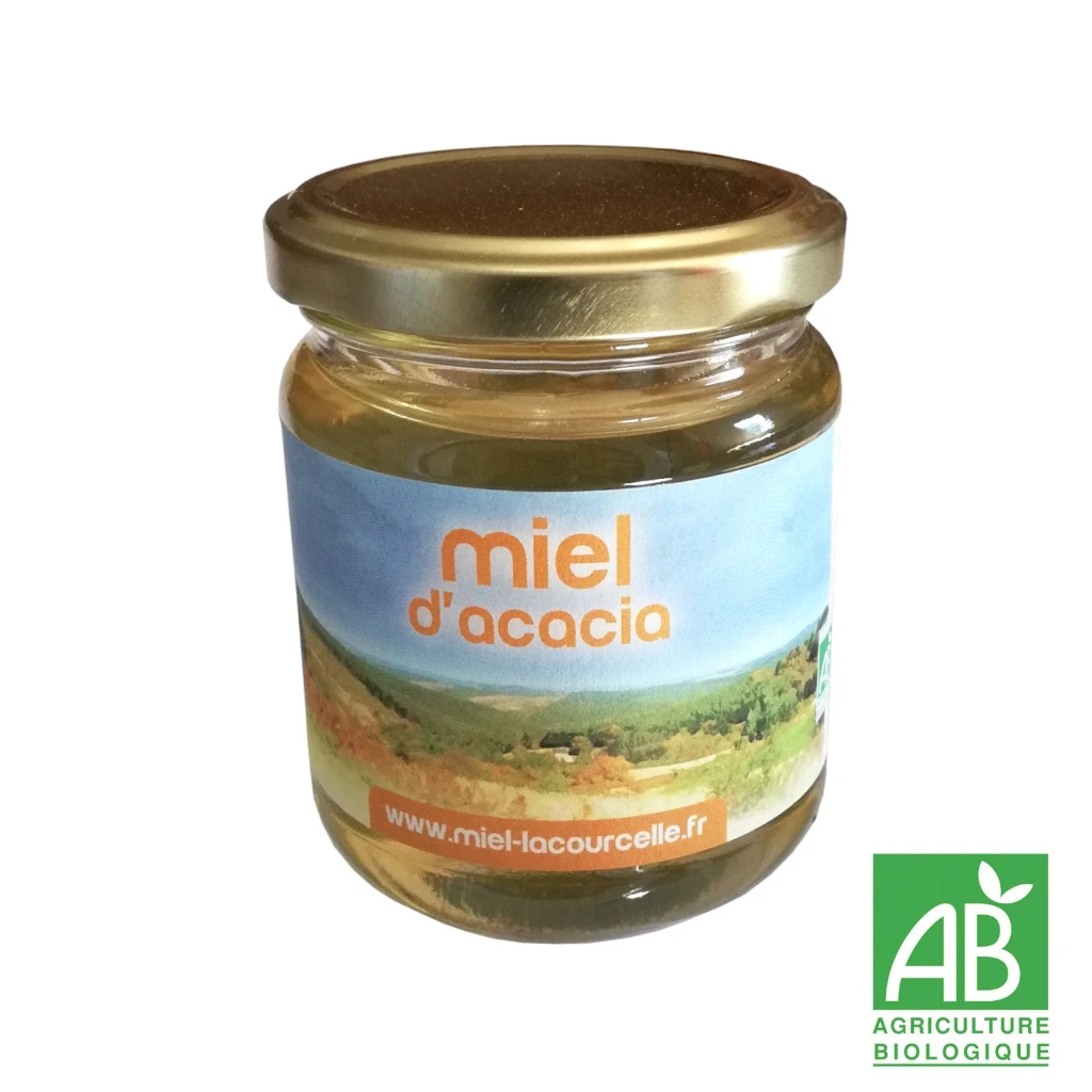 [ACACIA250] Miel d'acacia Bio origine France - pot de 250 g