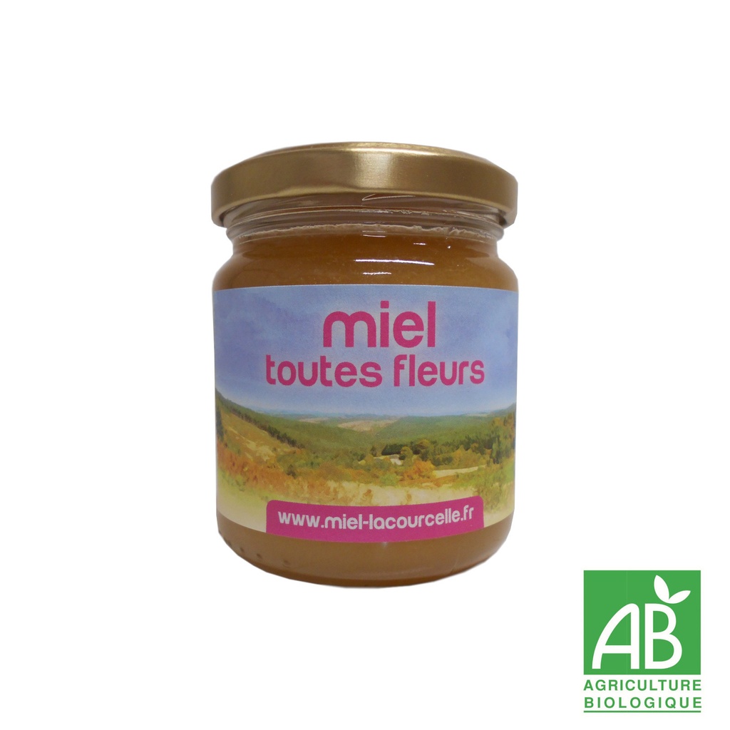 Miel toutes fleurs Bio origine France - pot de 250 g