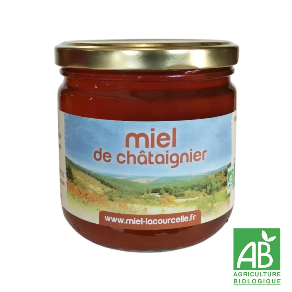 [CHAT500] Miel de chataignier Bio origine France - pot de 500 g
