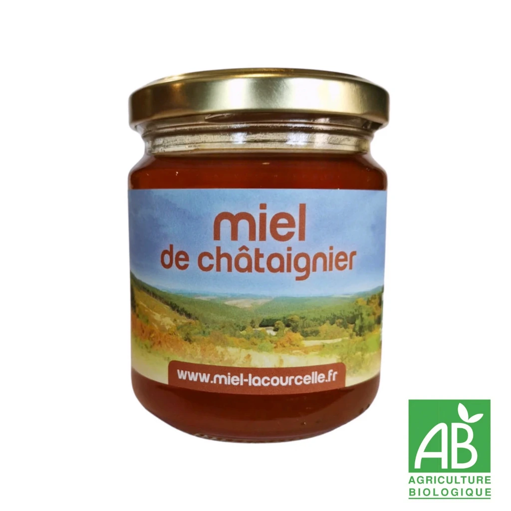 [CHAT250] Miel de chataignier Bio origine France - pot de 250 g