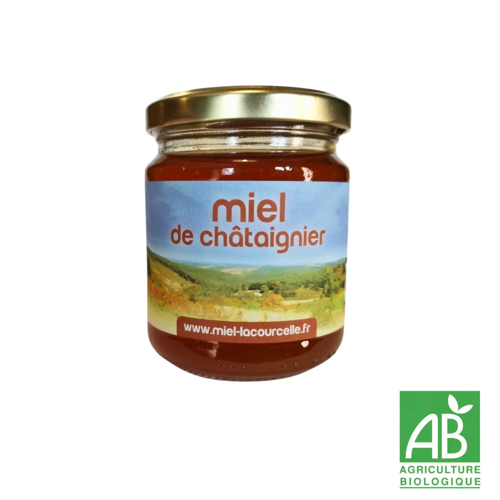[CHAT250] Miel de chataignier Bio origine France - pot de 250 g