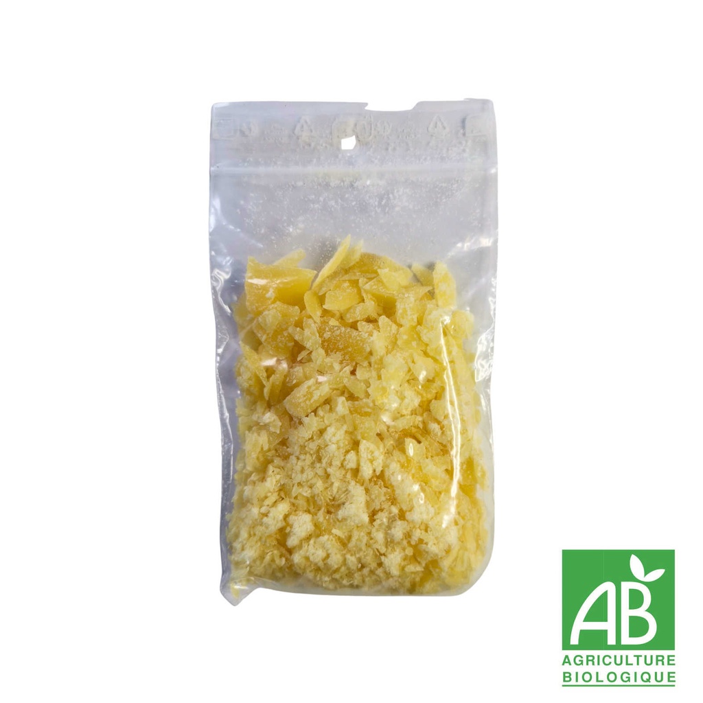Cire d'abeille bio en copeaux