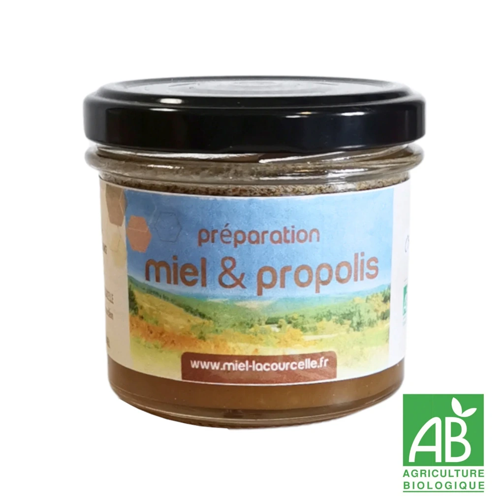 [MPROP130] Préparation miel & propolis bio - pot de 130 g